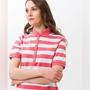 Gap Women's Striped Polo Shirt Size Large